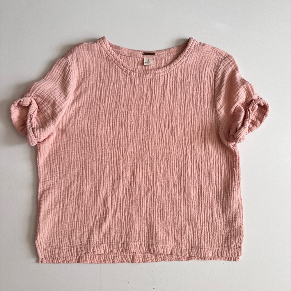 Magaschoni Organic Cotton Gauze Peach Top Size Small